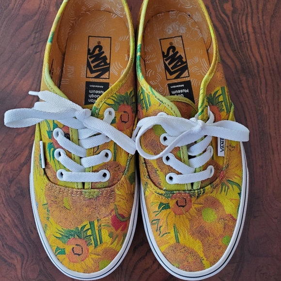 Vans Van Gogh Museum Sunflower Unisex Shoes Size M5 W6.5 - Picture 2 of 9